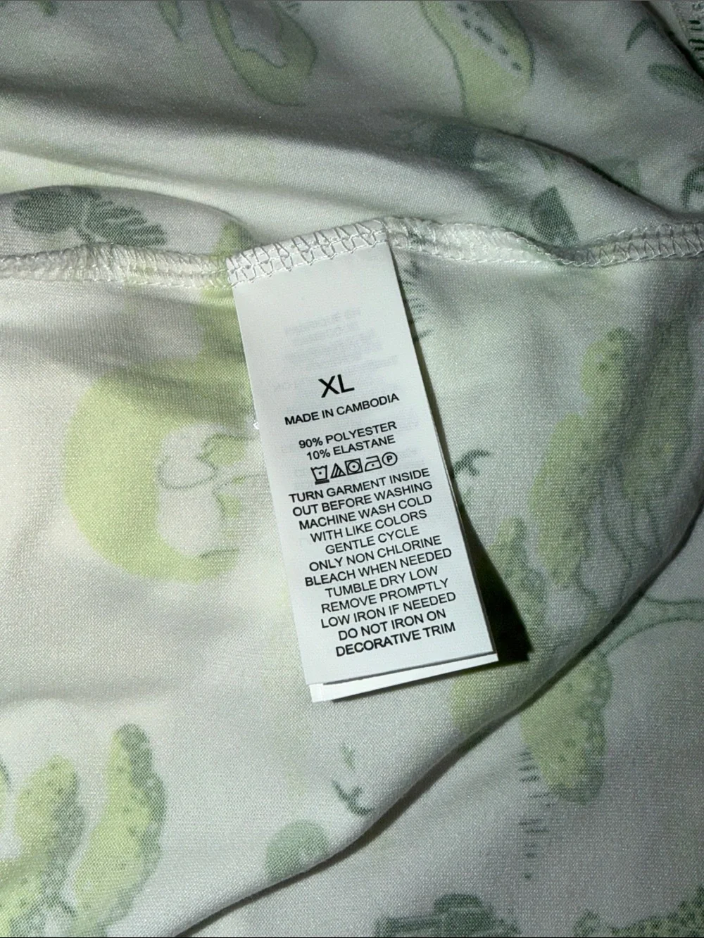 kate spade White Pajama Set with Lime Green Safari Print
